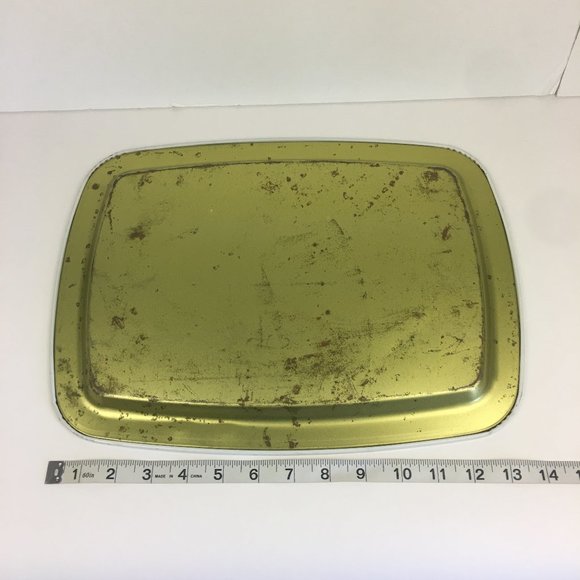 Vtg Christmas Carol Charles Dickens White Tin Tray‎ Decor Characters Holiday - Picture 4 of 9